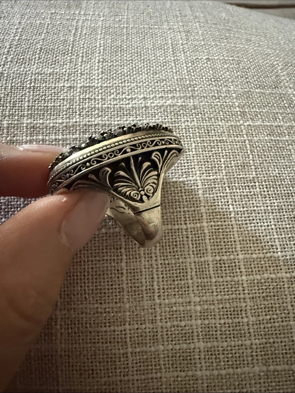 Konstantino Onyx Oval Ring